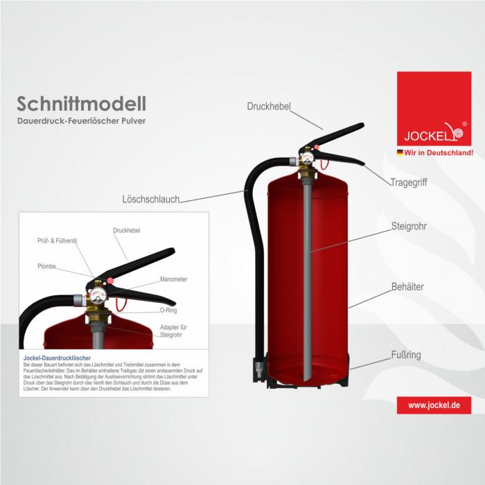 ANAF Feuerlöscher 6kg mit Manometer