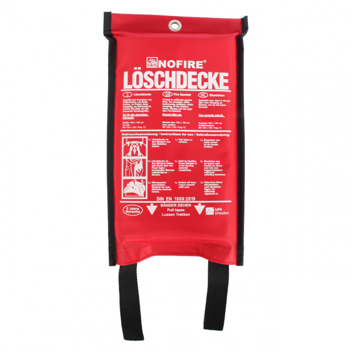 Löschdecke von NoFire 120 x 120 cm im Polybag online kaufen